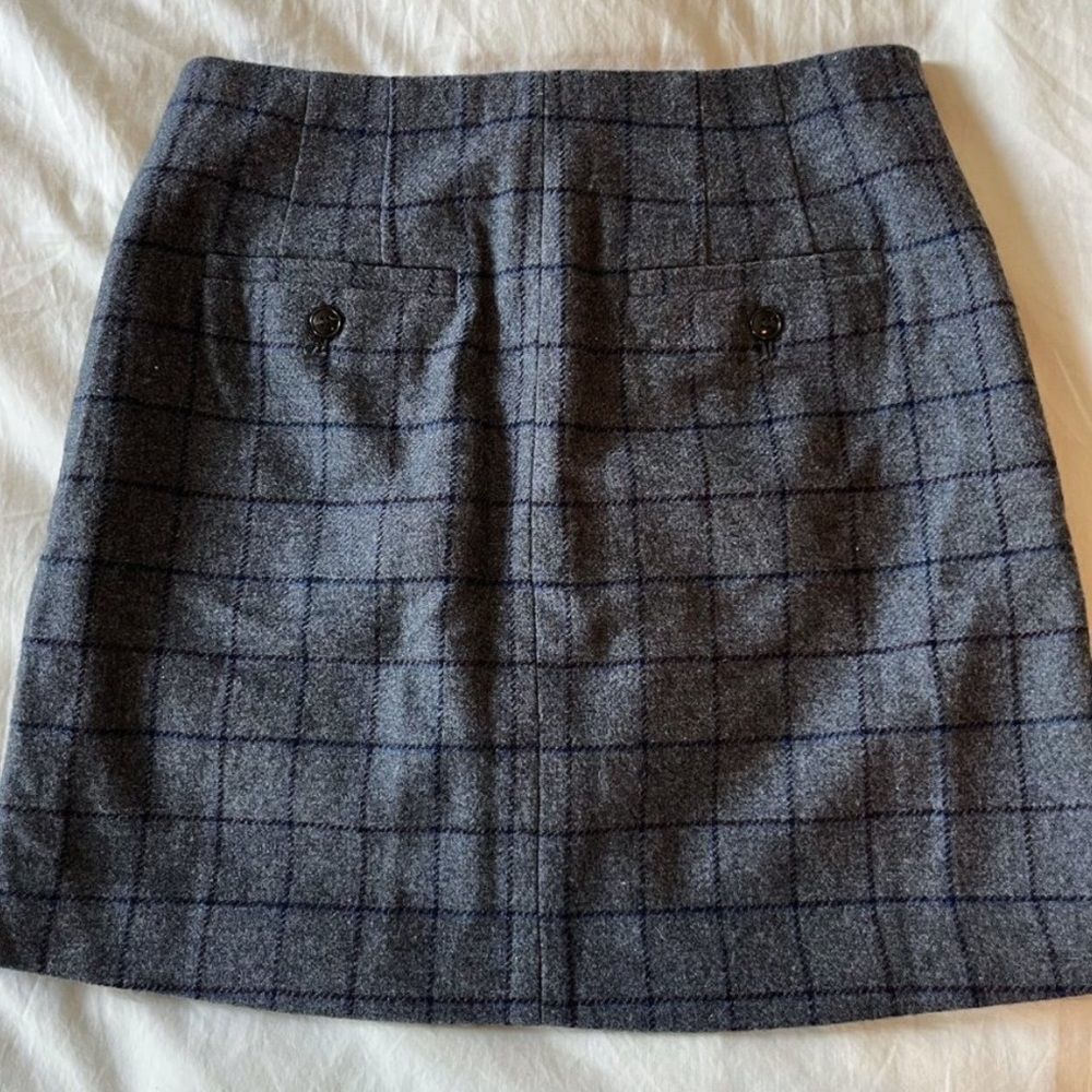 Madewell wool skirt with window pain print fully lined size 10 - Picture 3 of 8